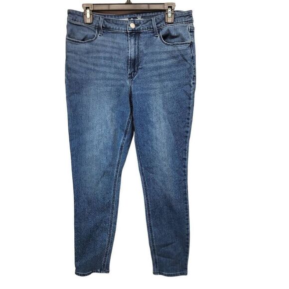 Old Navy Size 12 High-waisted Wow Super Skinny Denim Blue Jeans - Picture 1 of 6